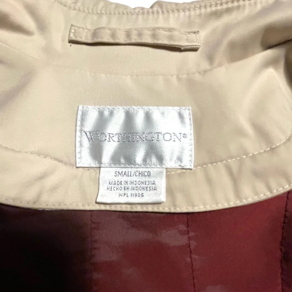 Worthington Woman’s Trench Coat small - Picture 12 of 16